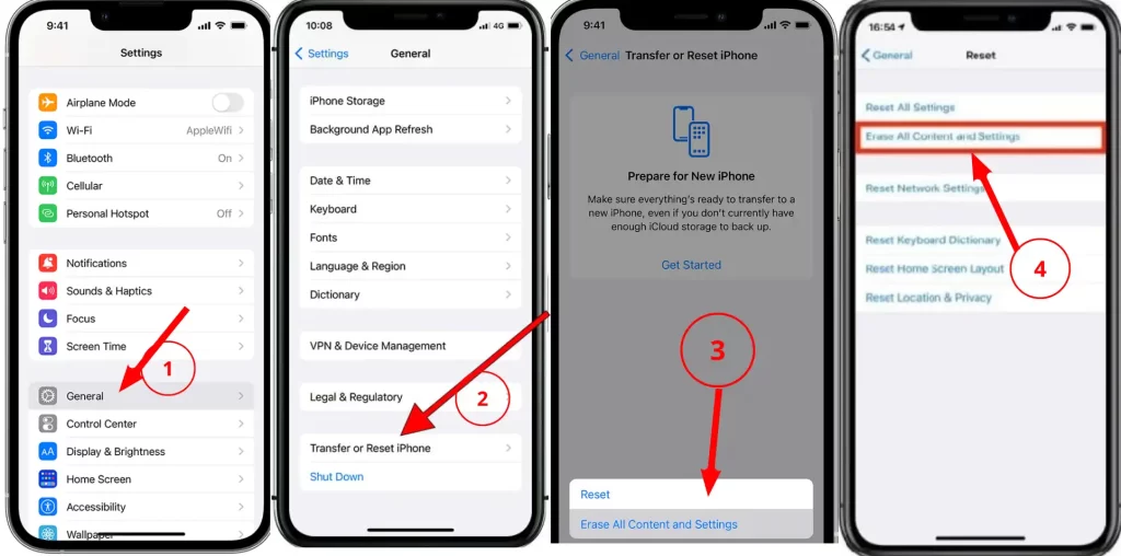 Reset your iPhone to fix No Location Found