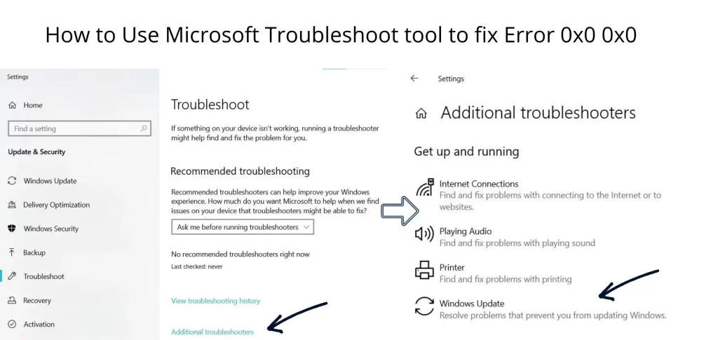 How to Use the Microsoft Troubleshoot Tool to fix error 0x0 0x0 - Part 1 - Tech Arbiters