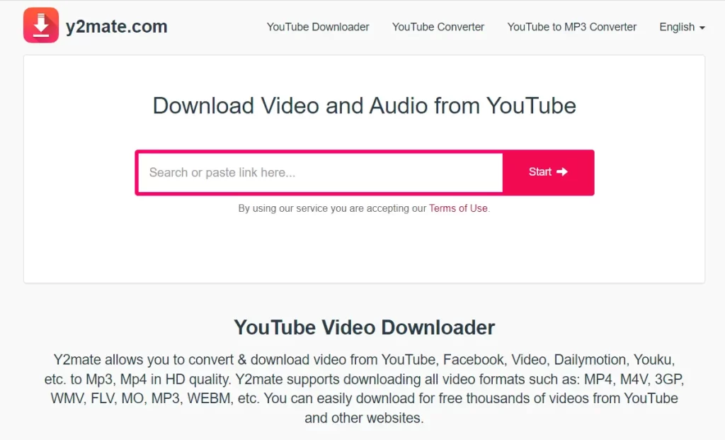 Y2Mate YouTube to MP3 Converte