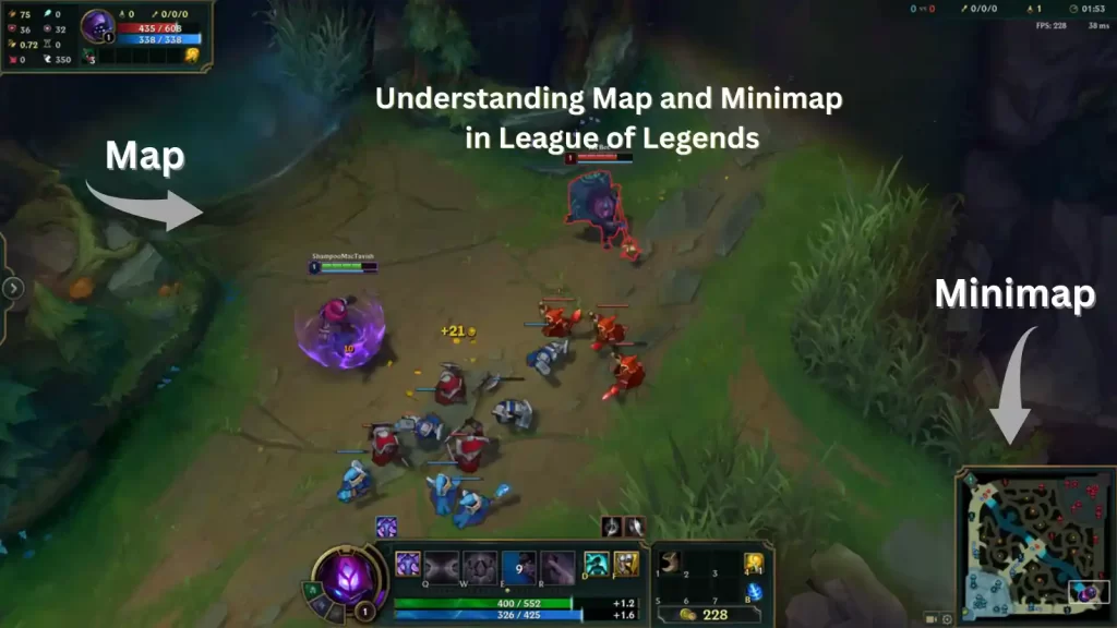 Understanding the Map and Minimap in League of Legends